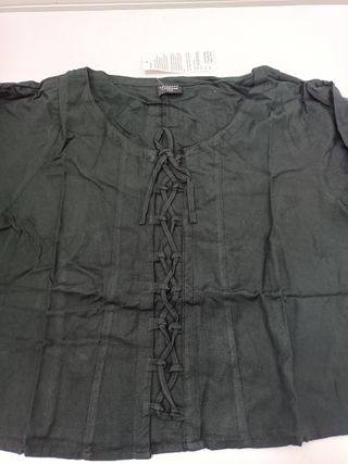 NUEVO Blusa Medieval Negra, XXXL LEONARDO CARBONE