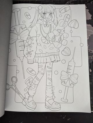 Libro para colorear Decora Anime Girls