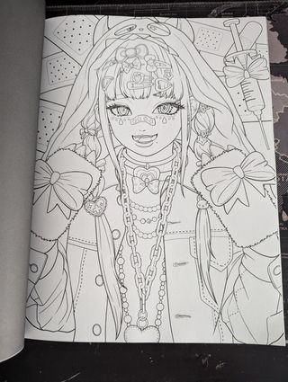 Libro para colorear Decora Anime Girls