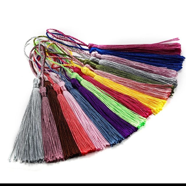 Borlas de seda multicolor, 30 unidades