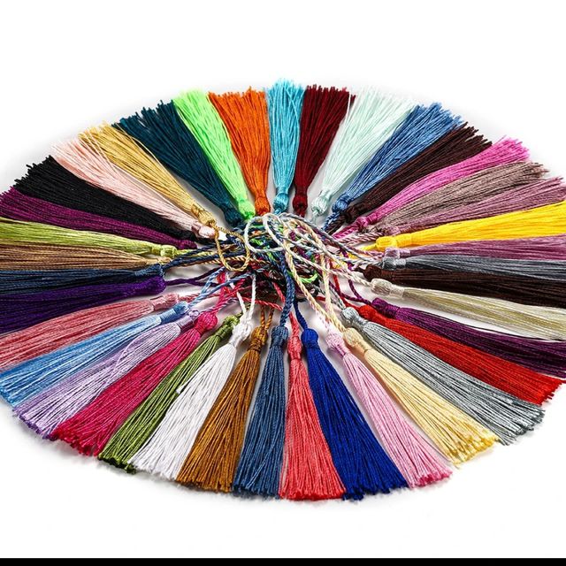 Borlas de seda multicolor, 30 unidades