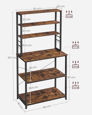 Scaffale da Cucina, Supporto per Forno a Microonde