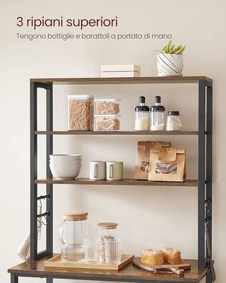 Scaffale da Cucina, Supporto per Forno a Microonde