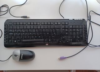 Teclado Hp y ratón Dell