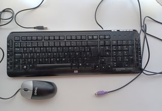 Teclado Hp y ratón Dell