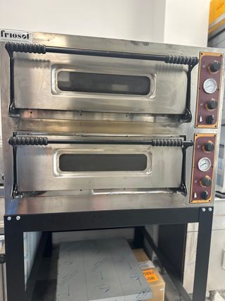 HORNO DE PIZZA DOBLE ELÉCTRICO + MESA SOPORTE