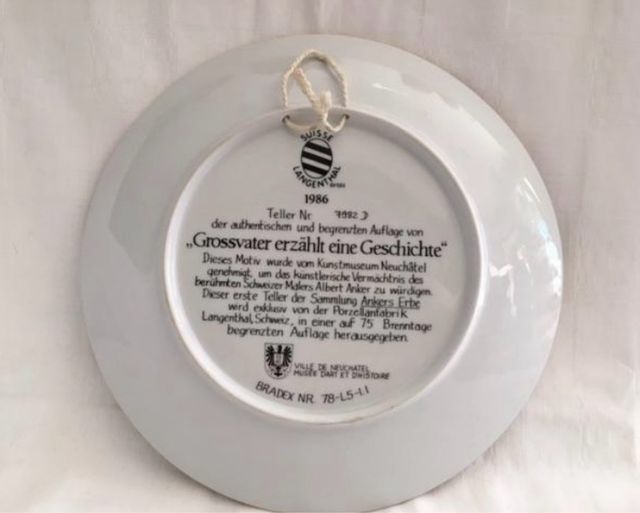 Plato deco. El abuelo cuenta una historia