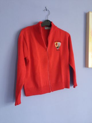 Chaqueta roja cremallera