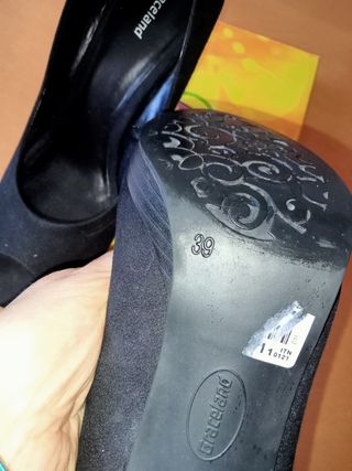 👠Decolte n.39 più pochette nere in camoscio 