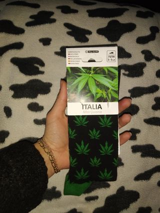 Costume da Bagno Bikini Soks Weed Nero Foglie Fash