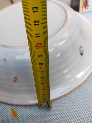 Jofaina Manises muy antigua pintada a mano 30 cm