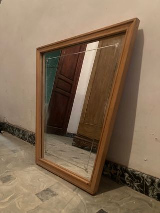 Espejo antiguo de madera