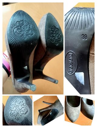 👠 Decolte n.39 camoscio marrone tacco  10cm