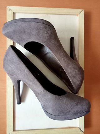 👠 Decolte n.39 camoscio marrone tacco  10cm