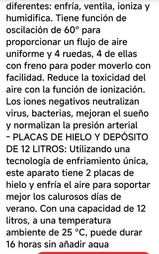 Ventilador climatizador Aire