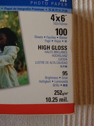 Papel fotográfico Dell