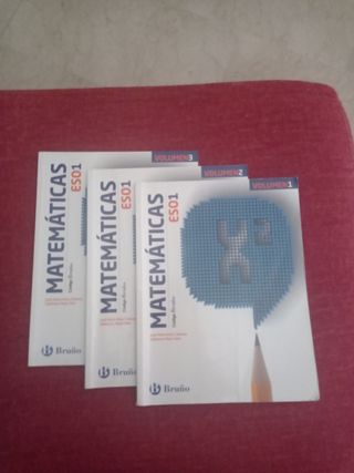 3 libros matemáticas 1 eso