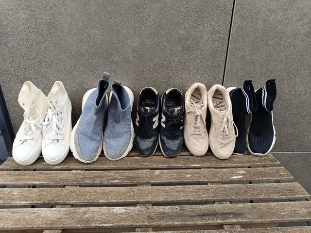 Lote 5 pares de playeras mujer