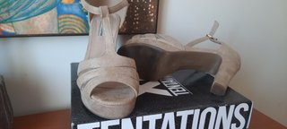 Zapatos tacón nude 38