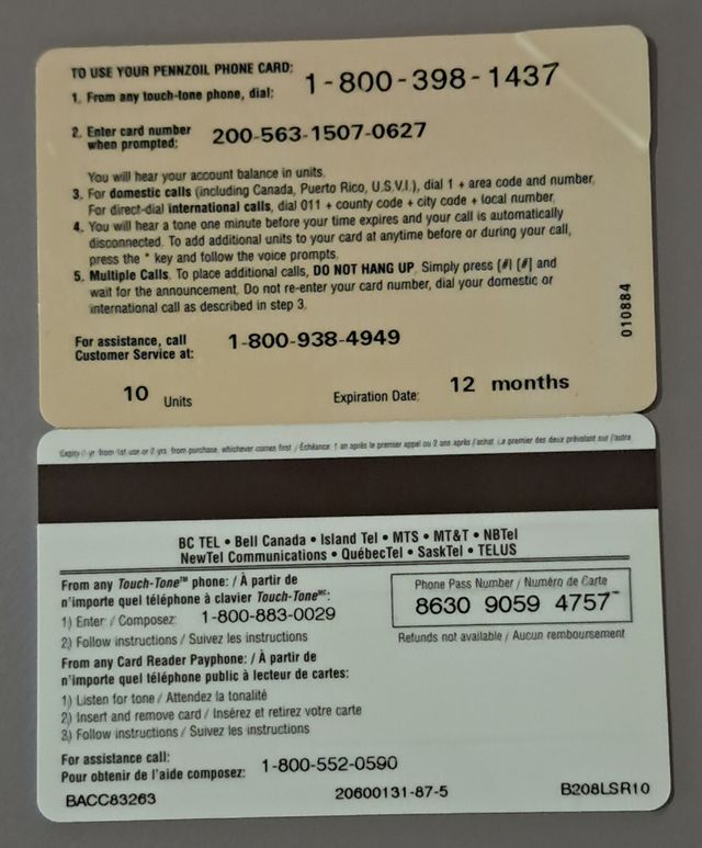 Tessere telefoniche America