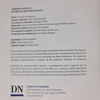 Osasuna 1920-2010 90 años historia rojo