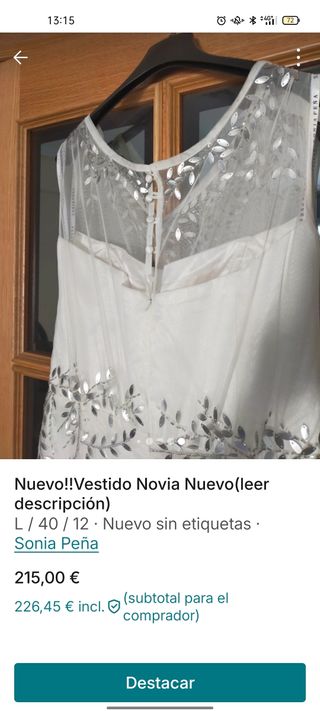 Vestido de Novia Nuevo!!!!