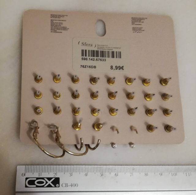 Pendientes abecedario. Sfera. 