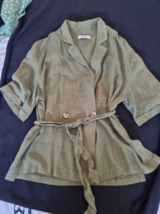 Sobrecamisa lino manga corta