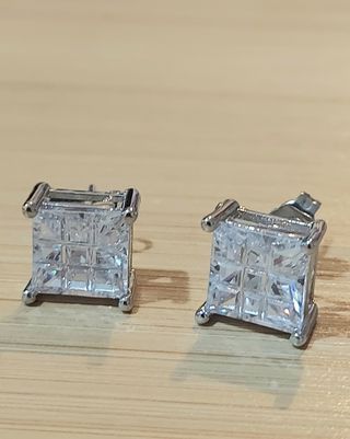 Pendientes  cuadrados de circon