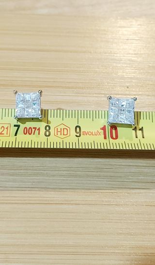 Pendientes  cuadrados de circon