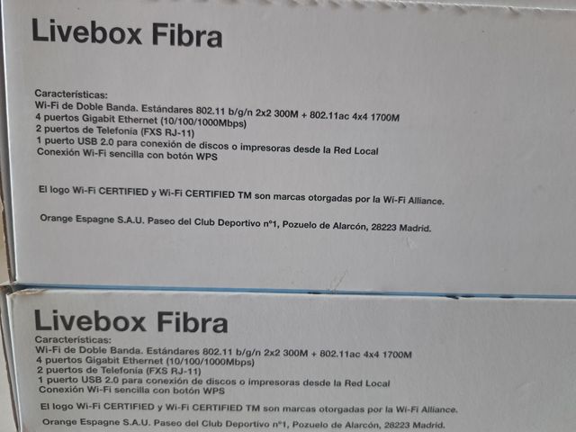 LOTE 3x2 ROUTERS LIVEBOX FIBRA