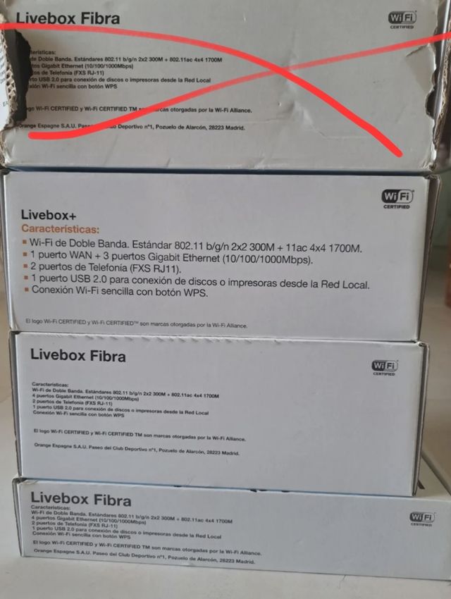 LOTE 3x2 ROUTERS LIVEBOX FIBRA