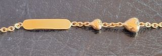 Esclava corazones oro 18k