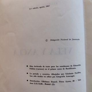 libro de educación política de bachiller,1967