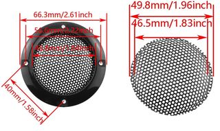 Rejilla embellecedor 65mm para altavoz arcade