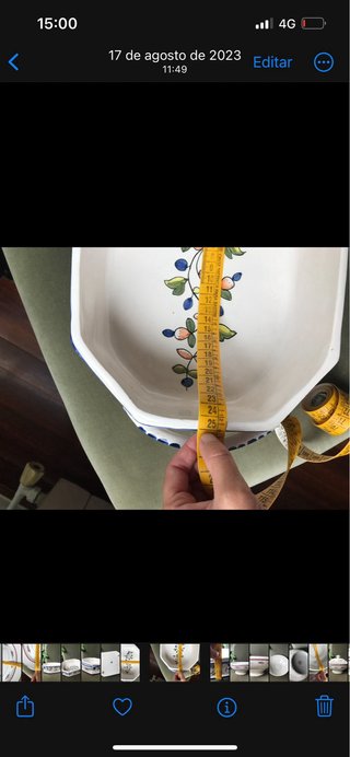 Enfriador loza francesa antiguo