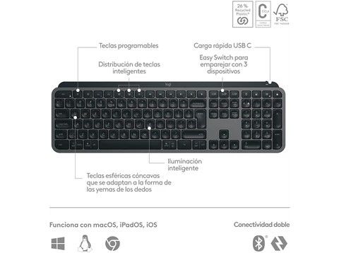 Teclado Logitech MX Keys S