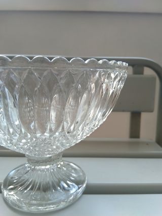 Fruttiera/centrotavola anni 50 in vetro