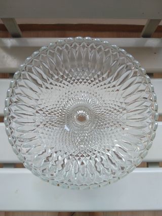 Fruttiera/centrotavola anni 50 in vetro