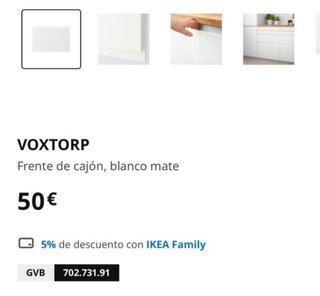 Maximera cajon cocina ikea con frente Voxtorp