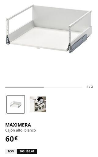 Maximera cajon cocina ikea con frente Voxtorp