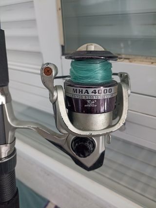Caña pescar con carrete