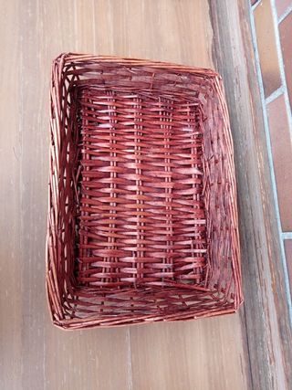 Cesta de mimbre decoración organizador