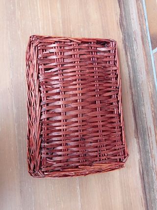Cesta de mimbre decoración organizador