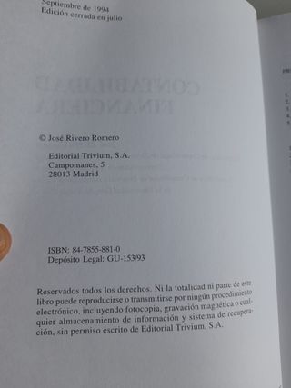 Contabilidad Financiera José y María Rivero Romero