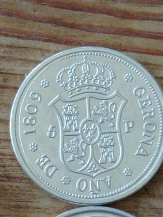 5 monedas baño de plata REPRODUCCIÓN