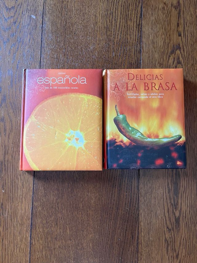 Libros cocina española y Delicias a la brasa