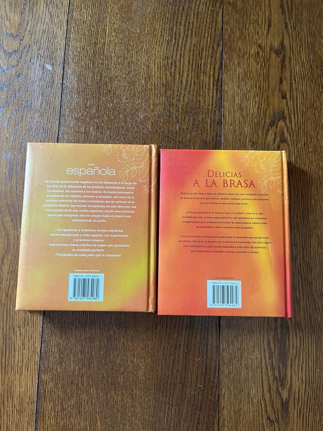 Libros cocina española y Delicias a la brasa