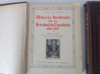 >Libros antiguos historia 1931