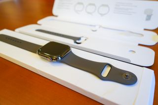Correa Apple Watch original gris Edition 44